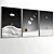 Modern Abstract Painting Set Trio 3D model small image 5