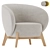Contemporary Armchair Tilar Collection 3D model small image 3