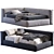 Modern Compact Boca Bed 3D model small image 2