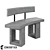 - Fibroconcrete Fire Pit Bench 3D model small image 1