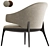 Modern Dining Chair Collection: Cosmo 3D model small image 3