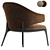 Modern Dining Chair Collection: Cosmo 3D model small image 4