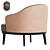 Elegant Aurea Armchair Collection 3D model small image 3