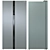 DEXP SBS510M Fridge: Metal-Plastik Texture 3D model small image 1