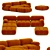 Modern Italian Design 6-Seater Sofa 3D model small image 1