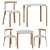 Modern Boston Table&Chairs Set 3D model small image 2