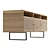 Bohemian Mango Wood Media Credenza 3D model small image 4