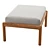 Modern Teak Outdoor Footstool 3D model small image 5