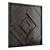 Golden Teak Wood Wall Art 3D model small image 1