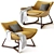 Elegant Harp Armchair with Cushion 3D model small image 7
