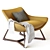 Elegant Harp Armchair with Cushion 3D model small image 9
