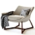 Elegant Harp Armchair with Cushion 3D model small image 10