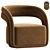 Modern Comfort Mia Lounge Chair 3D model small image 1