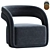 Modern Comfort Mia Lounge Chair 3D model small image 3