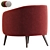 Contemporary Amalfi Armchair Collection 3D model small image 4