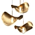 Nordic Lotus Copper Pendant Lights 3D model small image 1