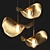 Nordic Lotus Copper Pendant Lights 3D model small image 2