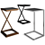 Elegant Modern Coffee Table Set 3D model small image 1