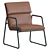 Streamlined Modern Lounge Chair 3D model small image 1