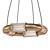 Brass & Glass Pendant Chandelier 3D model small image 1