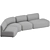 Wendelbo Panorama Curved Sofa 01 3D model small image 2