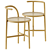 Modern Curve Stool by Wiener 3D model small image 1