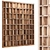 Wooden Decorative Room Divider 3D model small image 1