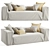 Modern Blok Kave 2-Seater Sofa 3D model small image 1