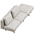 Contemporary Raft Sofa in Grey 3D model small image 2