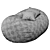 Teen Leather Bean Bag Lounge 3D model small image 4