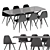  Sleek Sovet Arkos Dining Set 3D model small image 1