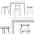  Contemporary Duo: Pop Table & Fenster Stool 3D model small image 5