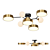 Modern Branching LED Ceiling Chandelier 3D model small image 1