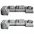 Modern Modular Molteni&C Cleo Sofa 3D model small image 3