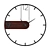 Metal Wood Wall Clock Elegant 3D model small image 1