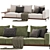 Modern Poliform Brera Sofa Set 3D model small image 1