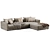 Elegant Poliform Bristol Ottoman Set 3D model small image 5