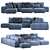 Luxury Modular Baxter Sofa 3D model small image 1