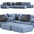 Luxury Modular Baxter Sofa 3D model small image 2