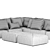 Luxury Modular Baxter Sofa 3D model small image 5