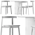 Sleek Dial Dining Set 3D model small image 6