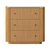 Natural Oak and Rattan 3-Drawer Chest 3D model small image 2