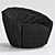Visionnaire Agon Leather Lounge Chair 3D model small image 4