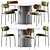 Modern Dining Set: Loop Chair & Dial Table 3D model small image 1