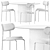 Modern Dining Set: Loop Chair & Dial Table 3D model small image 5