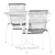 Outdoor Dining Set: Loop Chair & Fiore Table 3D model small image 5