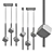 Elegant PARDIS DUO Chandelier 3D model small image 3