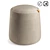 Pouf with Fabric Upholstery & Leather Handle 3D model small image 1