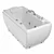 Modern Massage Bathtub H781mm 3D model small image 4