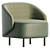 Modern 2017 Fabric Armchair Design 3D model small image 3